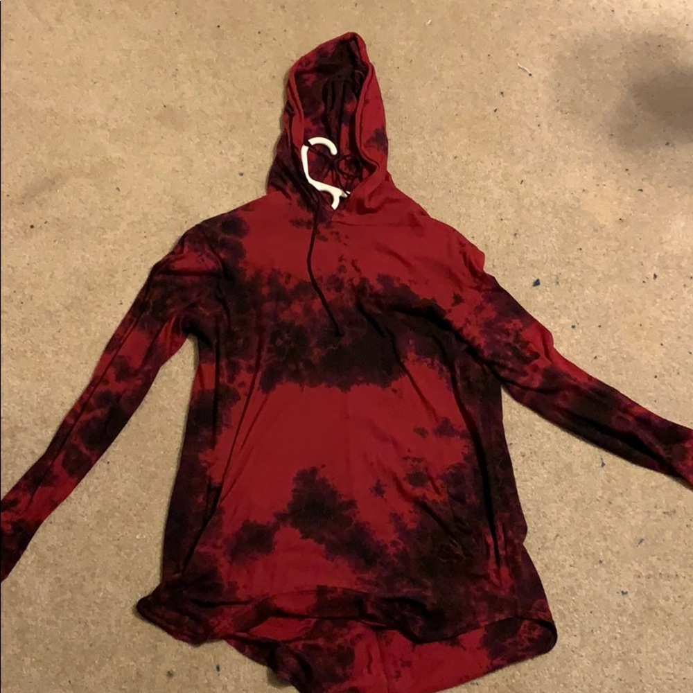 red/black hoodie